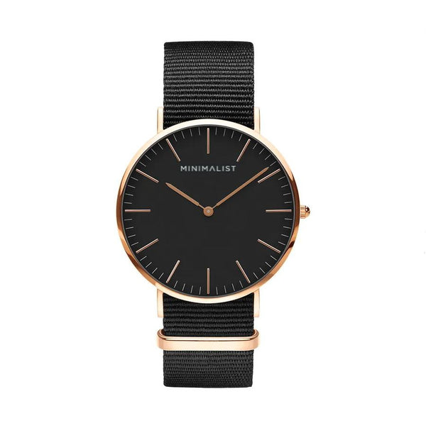 Ulysses Black and Gold Minimalist Watch for Men