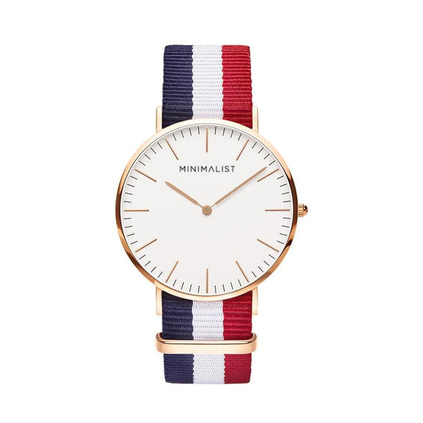 Yale Red, White and Blue Minimalist Watch for Men