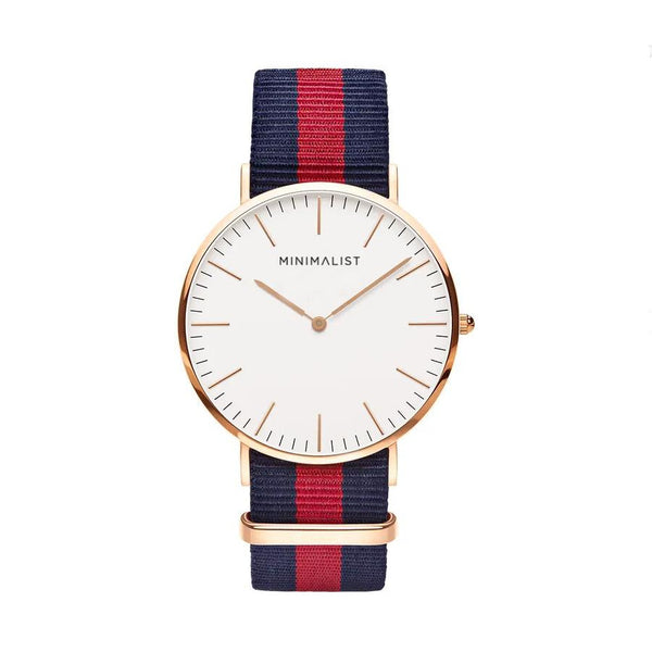 Arden Blue and Red Minimalist Watch for Men